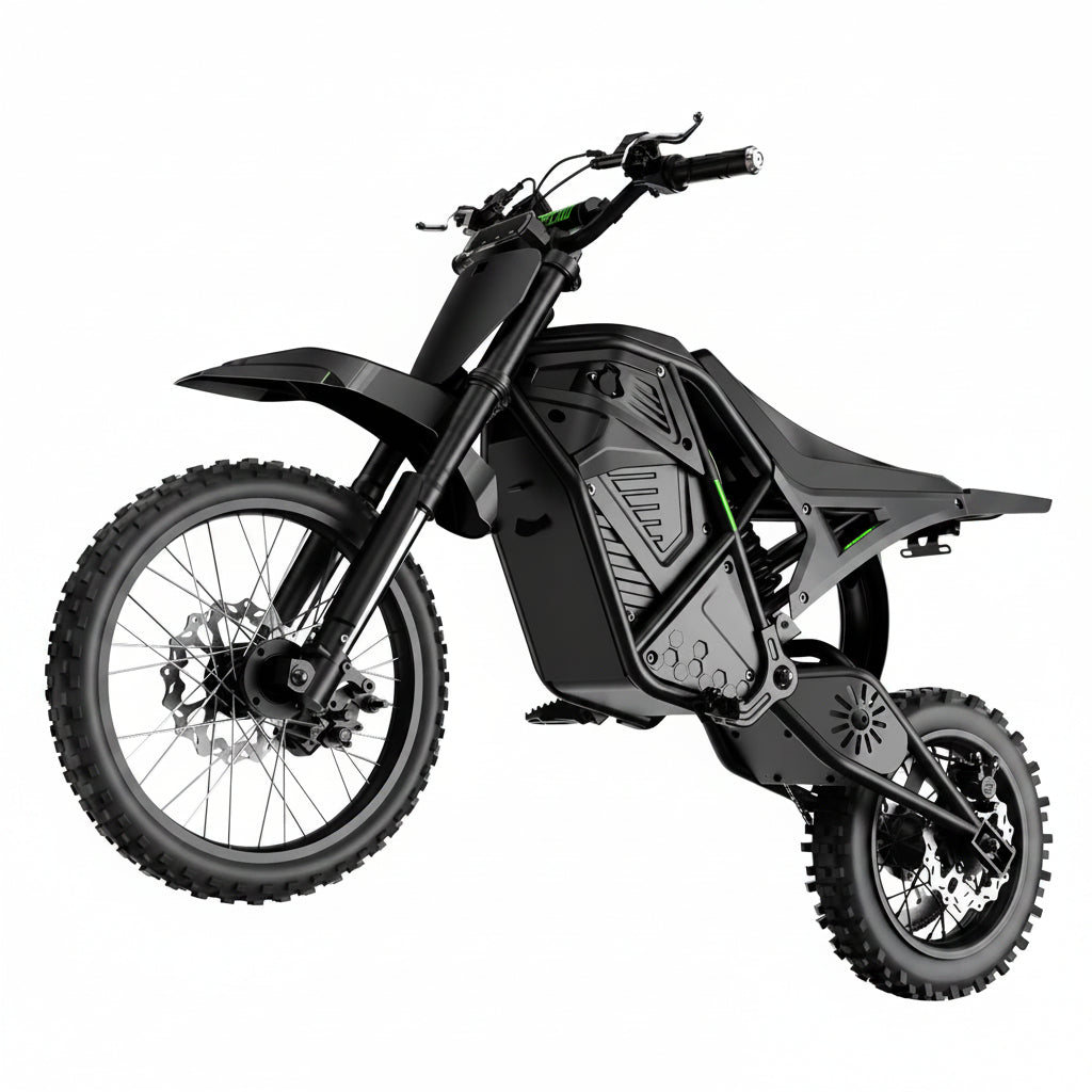 H3 Electric Dirt Bike for Teens and Adults, 3500W Electric Motorcycle, up to 40MPH / 45° Slope / 45 Miles Range, 14"/12" Fat Tire E Dirt Bike with Nitrogen Suspension Fit Age 13+