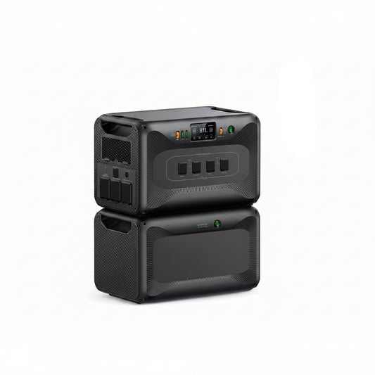 7884Wh Solar Generator, 3840W Output Power Station Lifepo4 Battery Generator Combo for Home Backup
