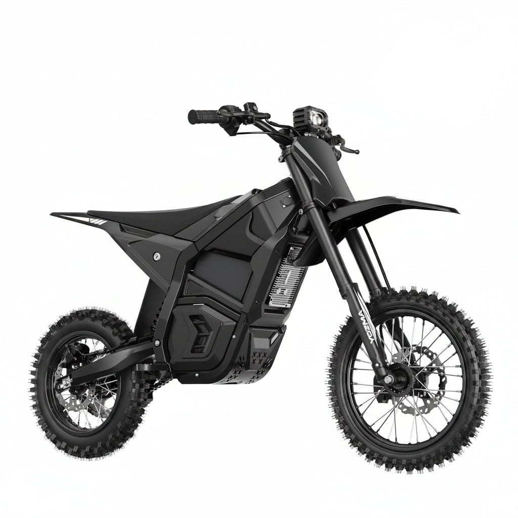 IN10 Electric Dirt Bike, 2600W 40MPH Electric-Motorcycle with 48V/23AH Battery Ebike, Full Hydraulic Brakes and Suspensions Mountain Off-Road E Dirt Bike, for Teens & Adults (Shadow Black)